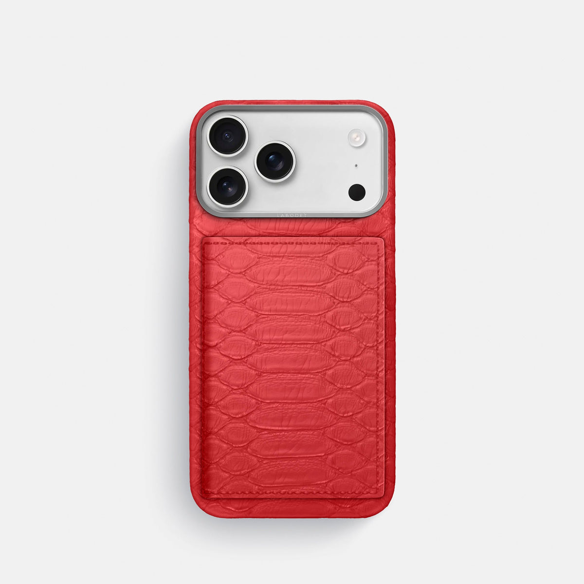 Bi-Fold Case For iPhone 18 Pro In Python -1 | Red-Steel
