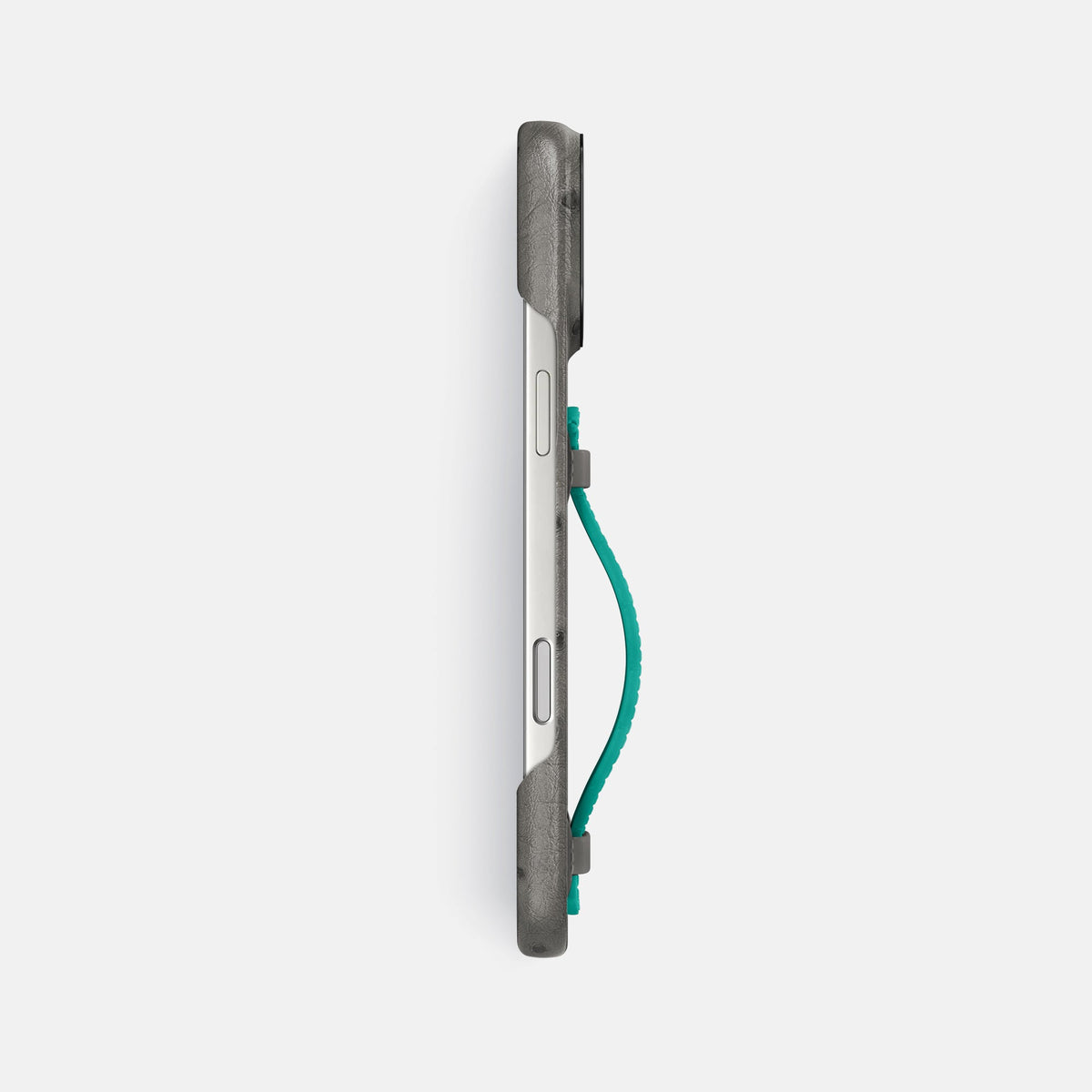 Center Handle Coloré For iPhone 18 Pro Max In Ostrich -2 | Grey-Black