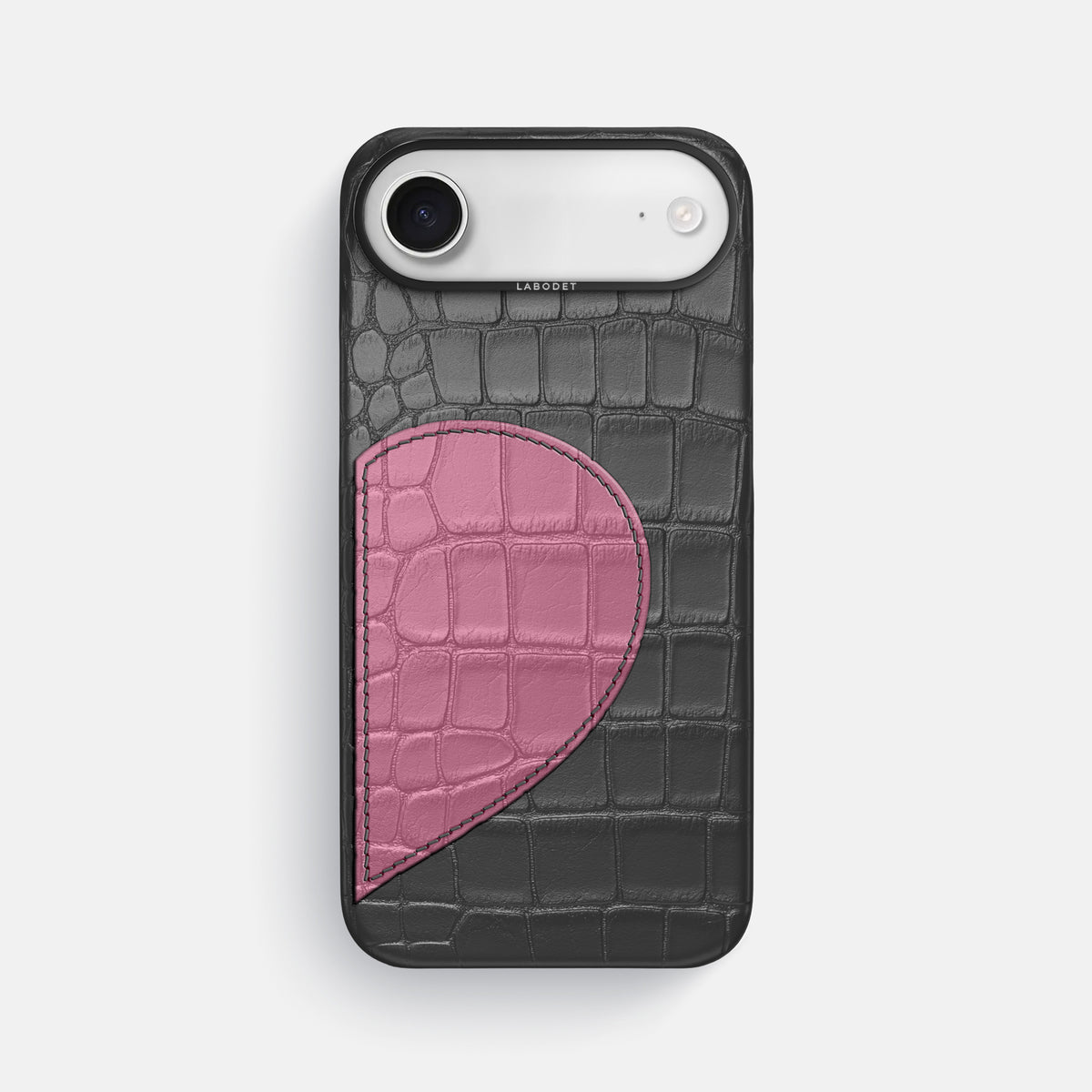 Classic Case With Half Heart - Right For iPhone 17 Air In Alligator -1 | Grey-Black