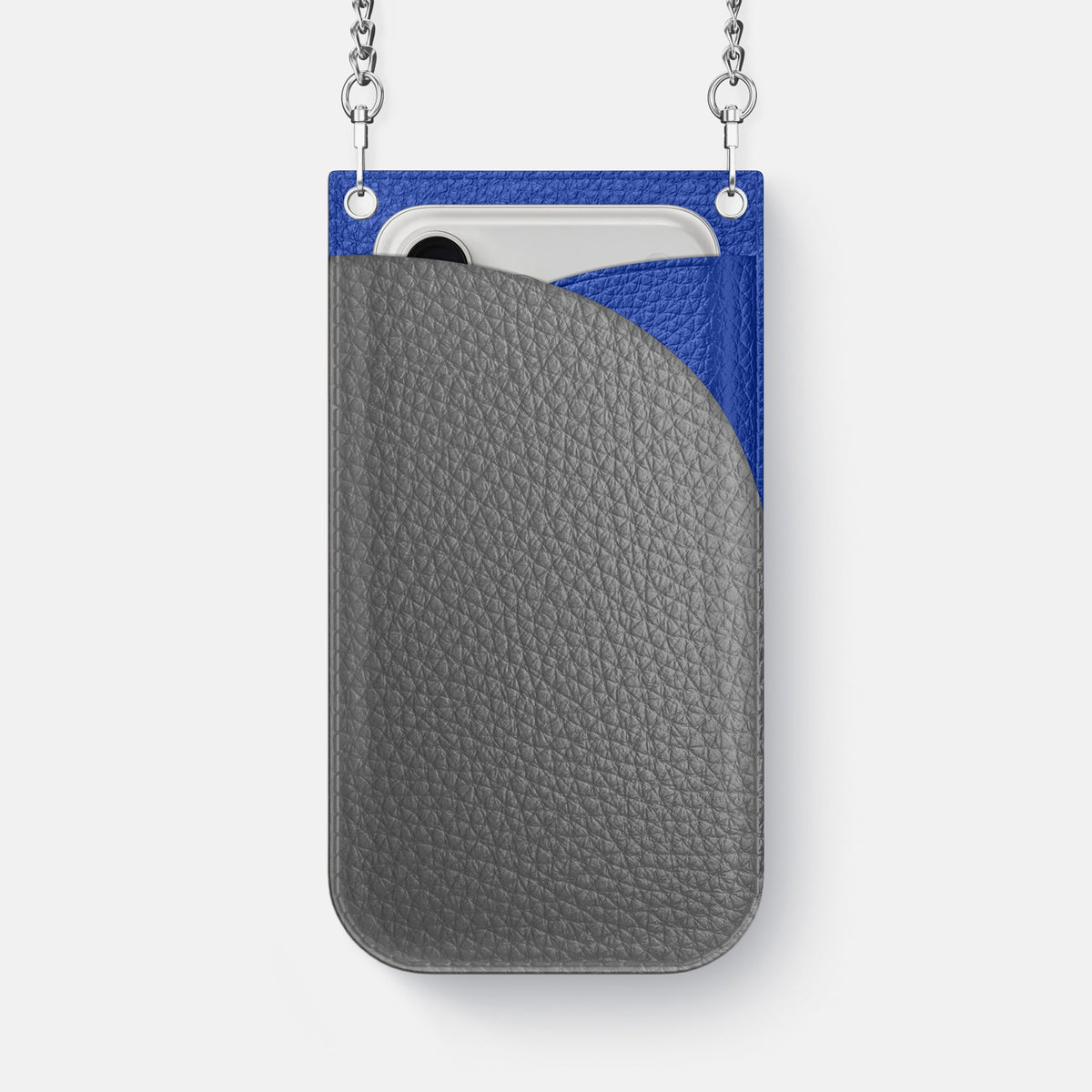Crossbody Bag For iPhone 18 Pro Max In Calf -1 | Souris-Steel