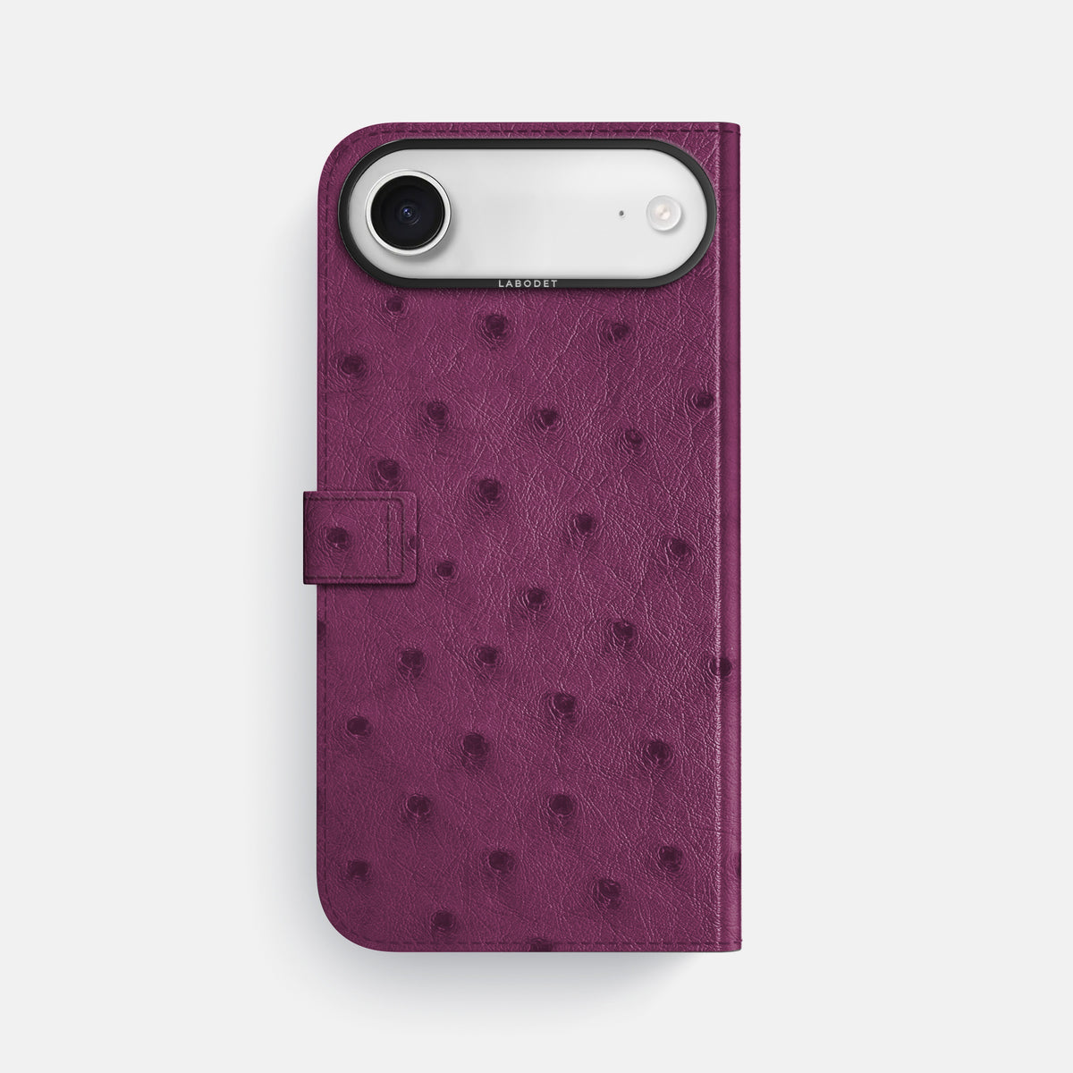 Folio Case with Clasp For iPhone 17 Air In Ostrich -3 | Purple-Black
