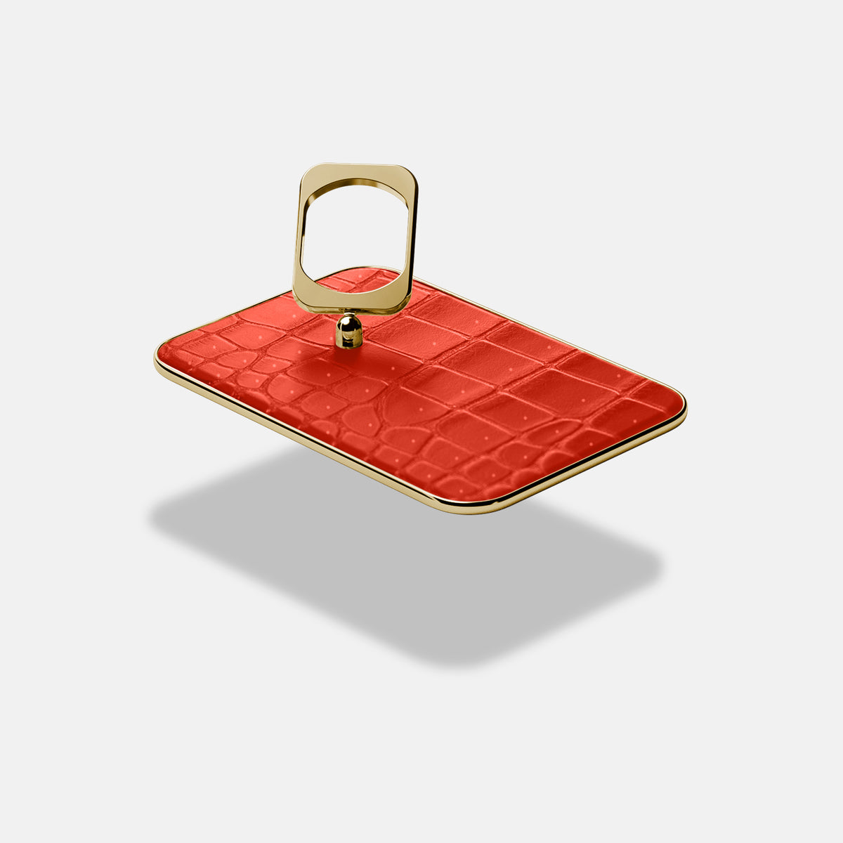 MagSafe Ring For iPhone 17 Pro Max In Porosus Crocodile -4 | Rust-Gold