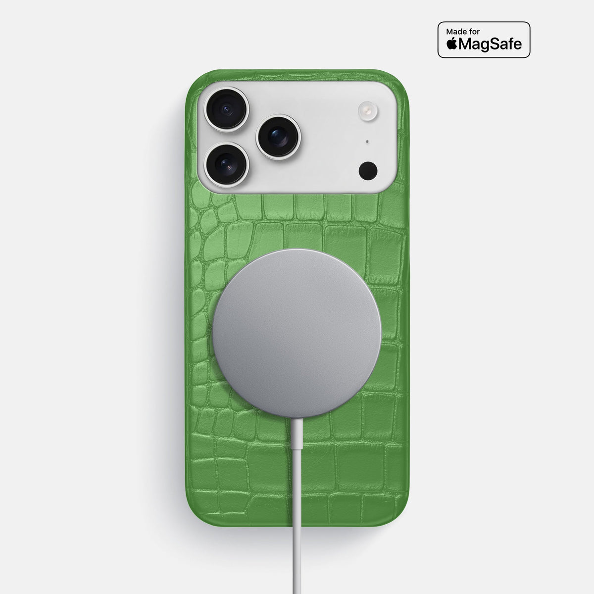 Slim Case For iPhone 18 Pro Max In Alligator -5 | Apple-Green