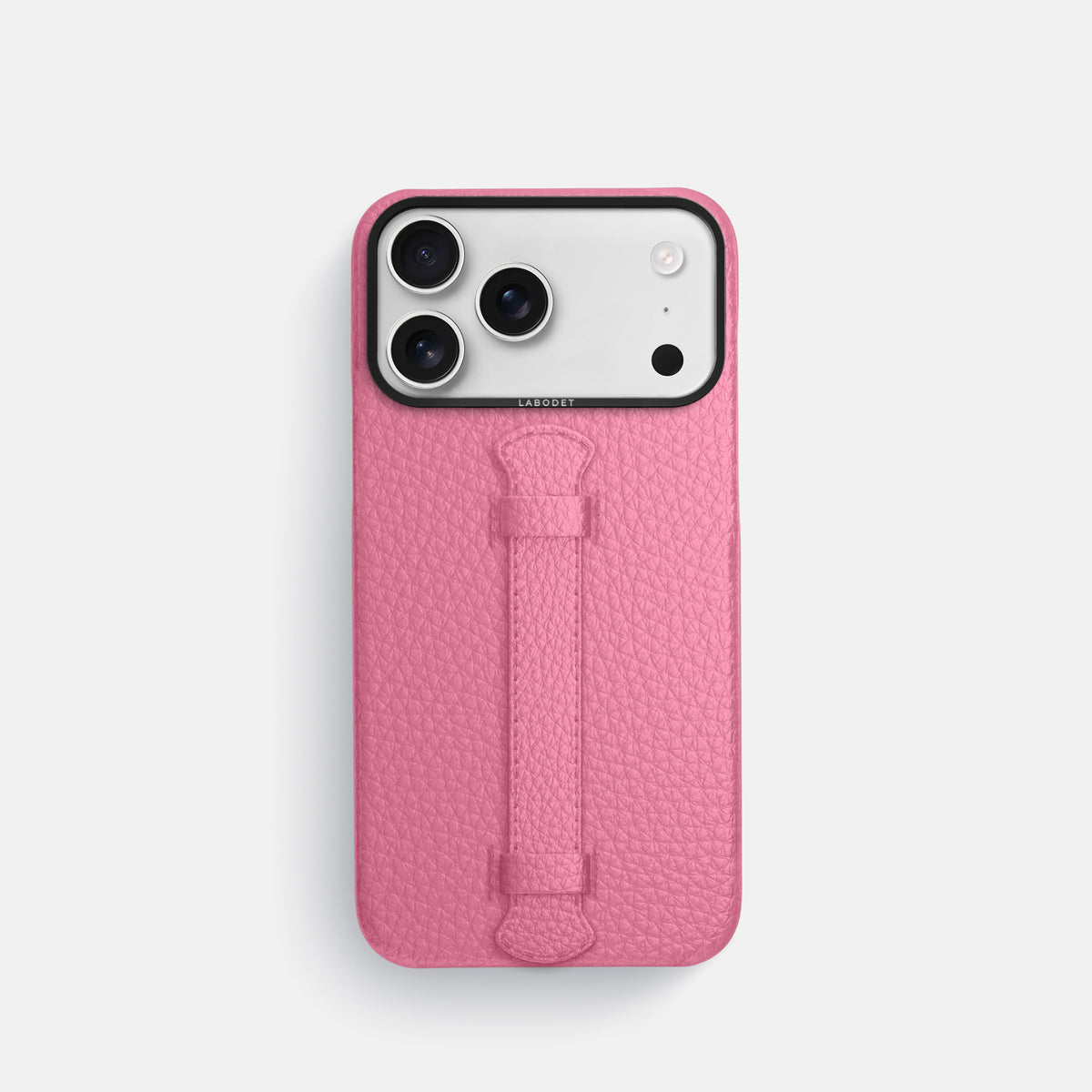 Center Handle For iPhone 17 Pro In Calf -1 | Pink-Black