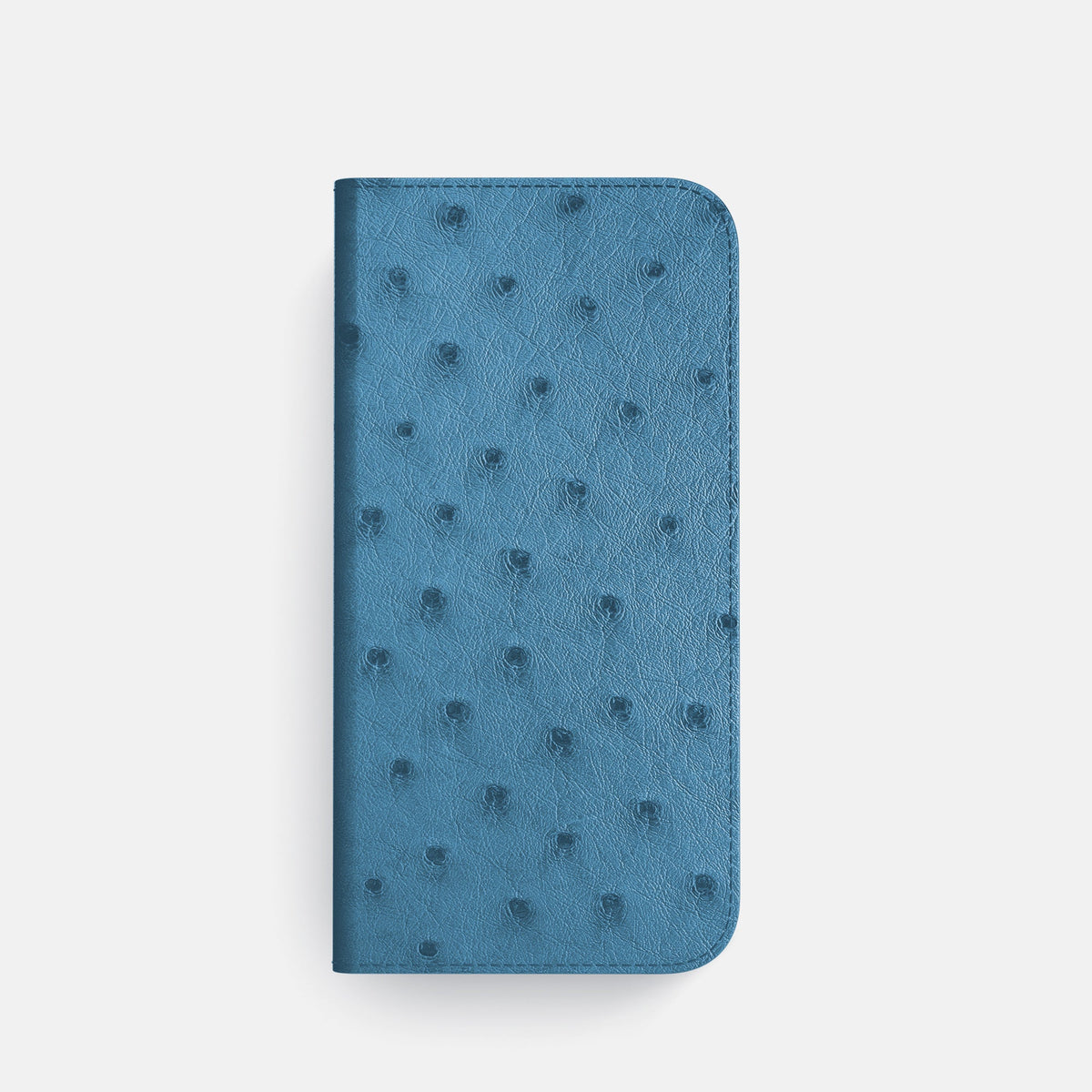 Folio Case with Card For iPhone 18 Pro In Ostrich -4 | Blue-Jeans-Black