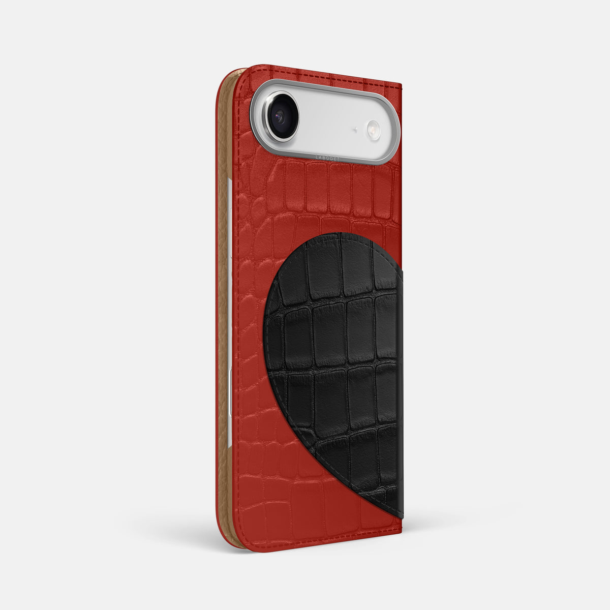 Folio Case With Heart For iPhone 17 Air In Alligator -1 | Red-Steel