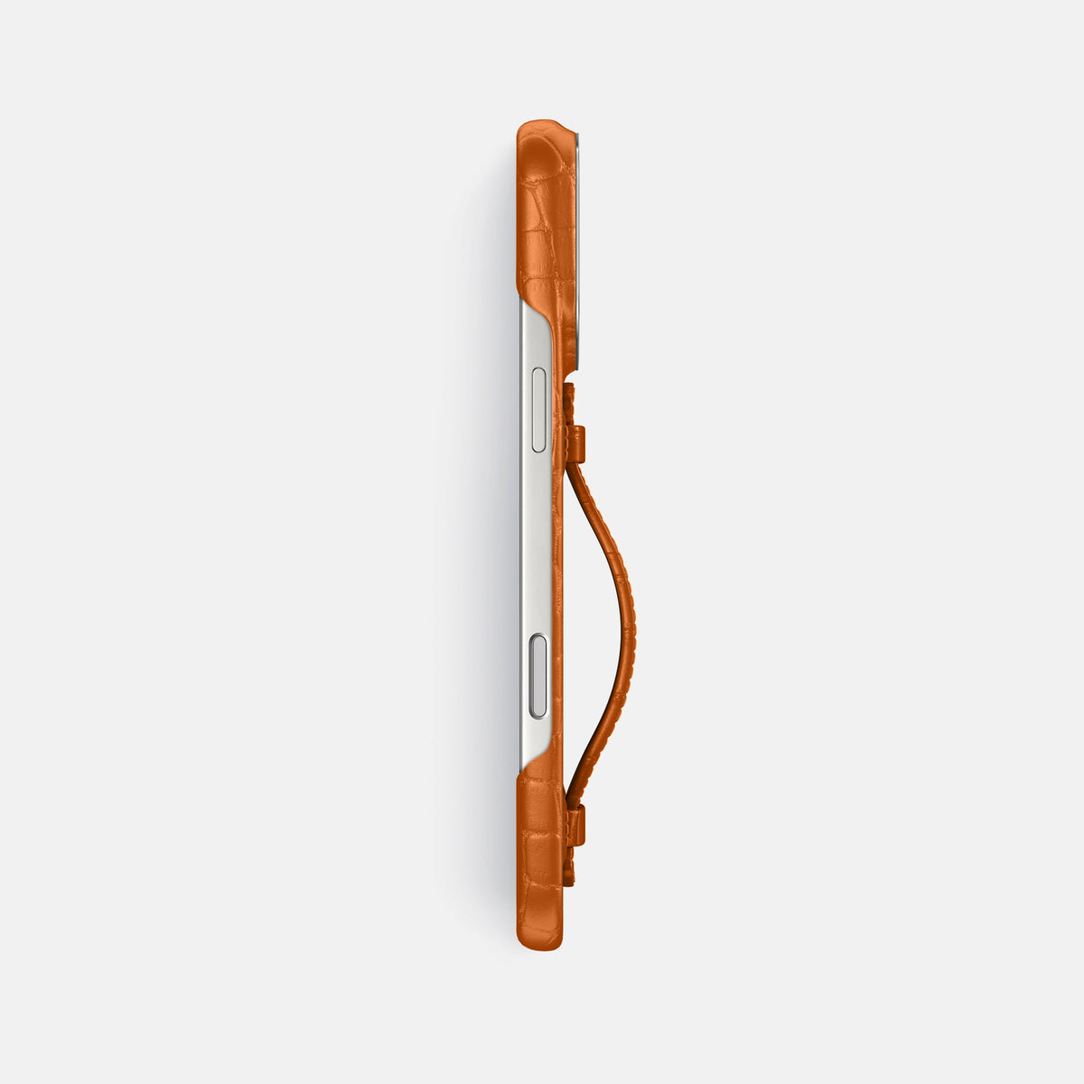 Center Handle For iPhone 18 Pro Max In Alligator -3 | Orange-Steel
