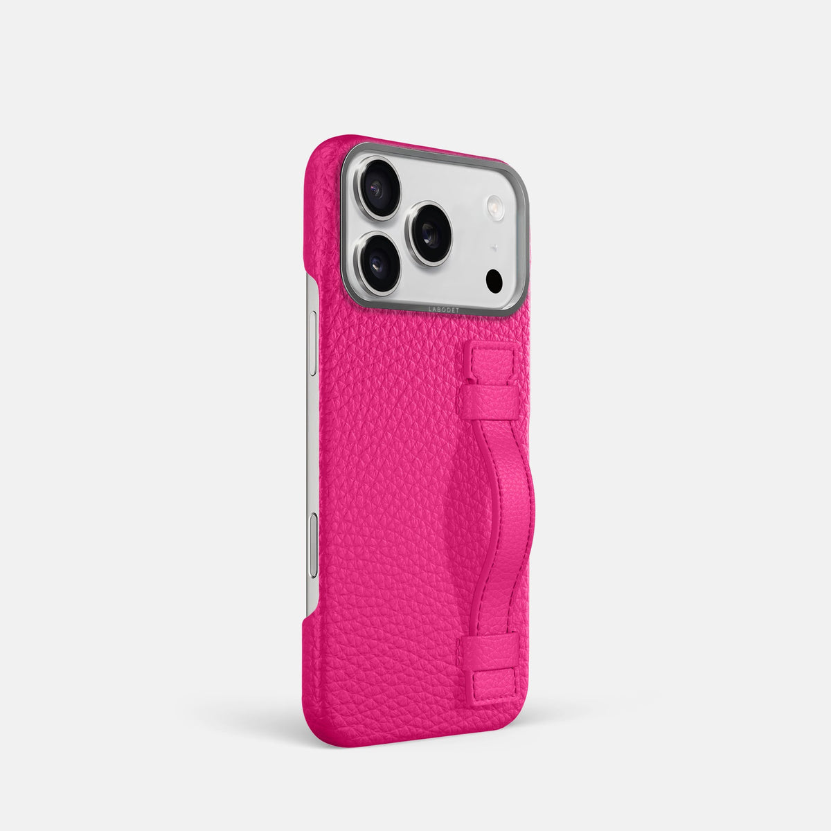 Handle Case For iPhone 18 Pro In Calf -2 | Magenta-Steel