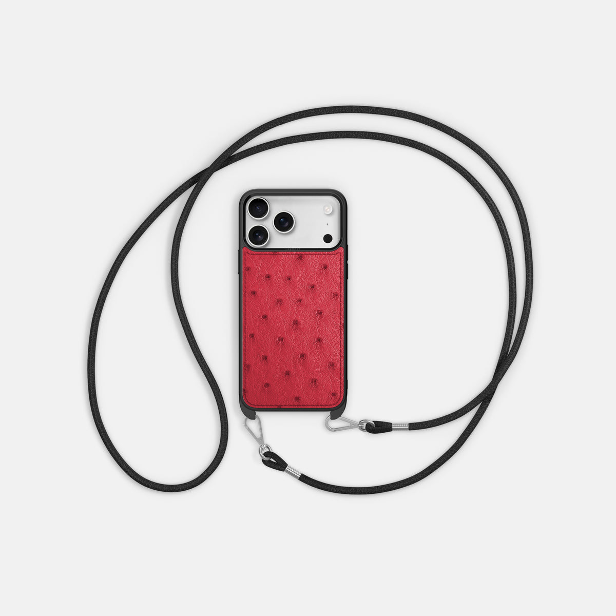 Crossbody Sport Case For iPhone 17 Pro Max In Ostrich -5 | Red
