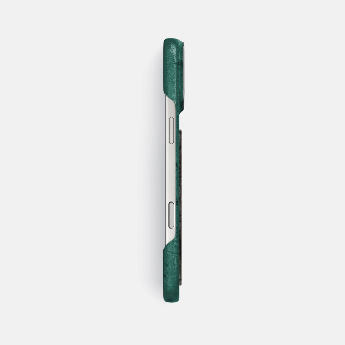 Classic Case With Carbon Dragon For iPhone 18 Pro Max In Ostrich -3 | Forest-Green-Steel