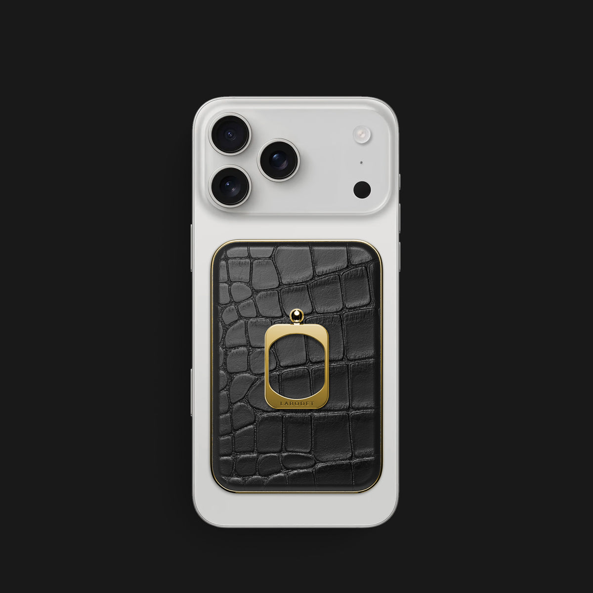 MagSafe Ring Edition Black For iPhone 17 Pro In Alligator -1 | Edition-Black-Gold