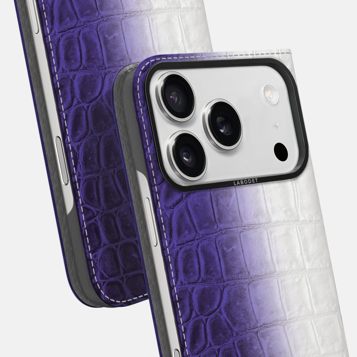 Folio Case For iPhone 18 Pro Max In Himalayan Crocodile -5 | Purple-Black