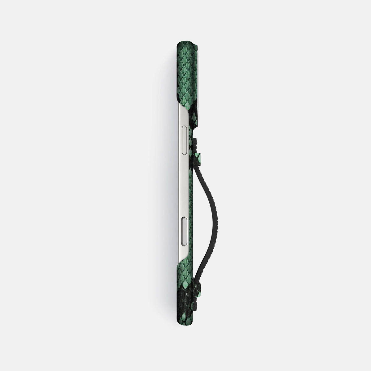 Center Handle For iPhone 18 Pro Max In Deluxe Python -2 | Forest-Green-Steel