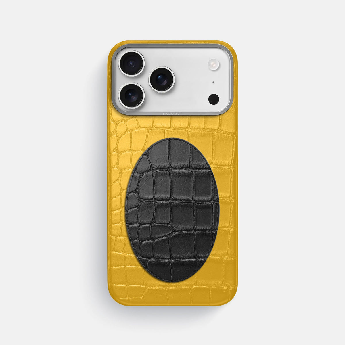 Classic Case With Oval For iPhone 18 Pro Max In Alligator -1 | Yellow-Steel