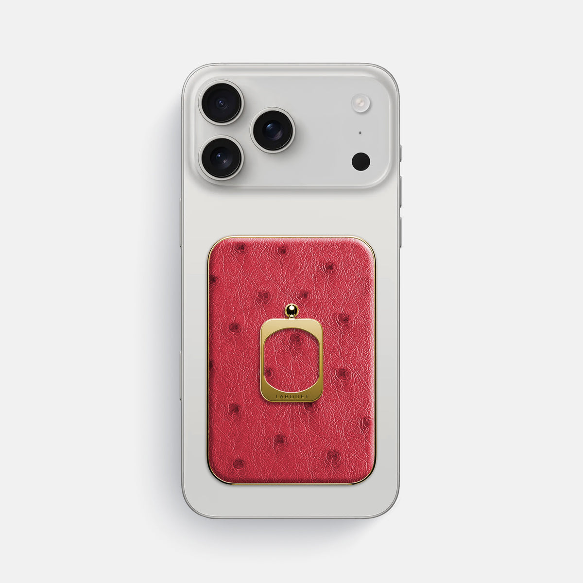 MagSafe Ring For iPhone 17 Pro Max In Ostrich -2 | Red-Gold