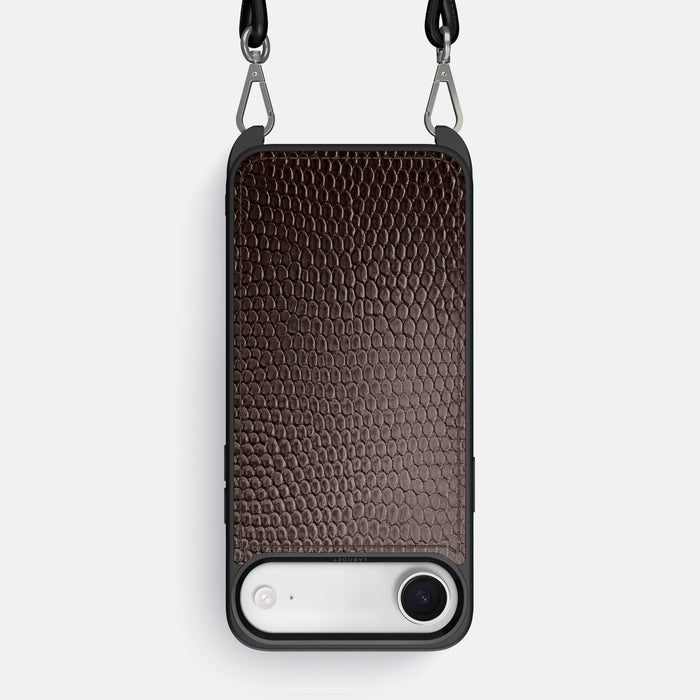 Crossbody Sport Case For iPhone 17 Air In Lizard -1 | Brown