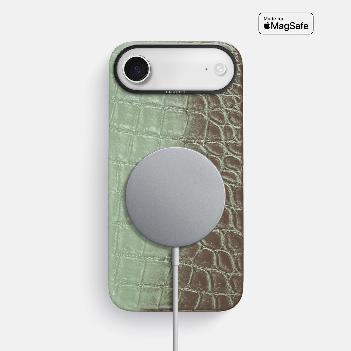 Classic Case For iPhone 17 Air In Himalayan Crocodile -4 | Pistachio-Black