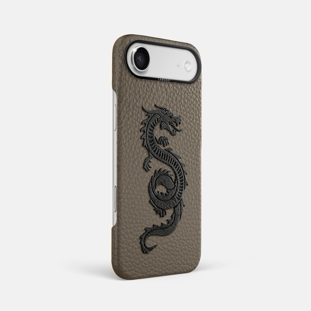 Classic Case With Carbon Dragon For iPhone 17 Air In Calf -2 | Taupe-Black
