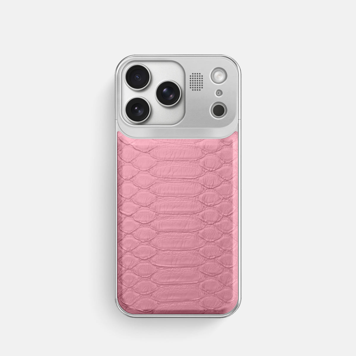 Metal Case For iPhone 17 Pro In Python -1 | Pink-Steel