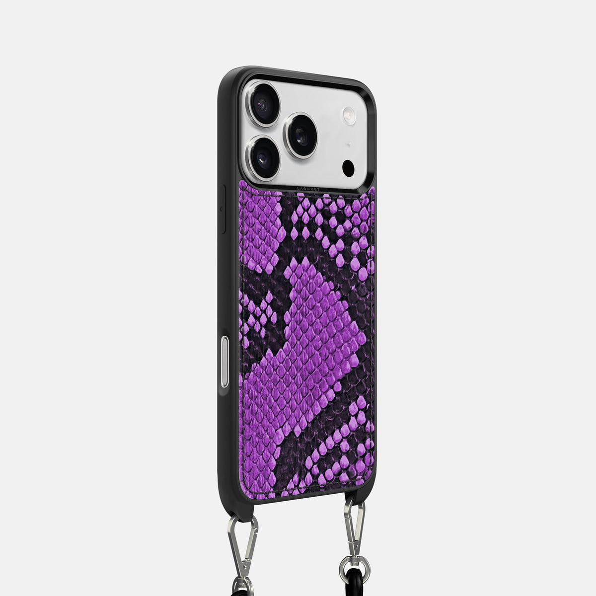 Crossbody Sport Case For iPhone 18 Pro In Deluxe Python -2 | Purple