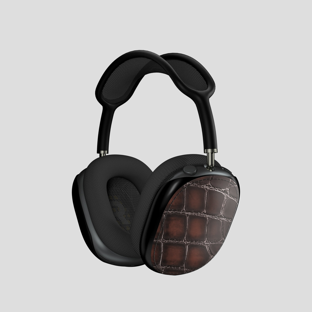 Shells For AirPods Max In Patina Alligator -1 | Havana-Brown