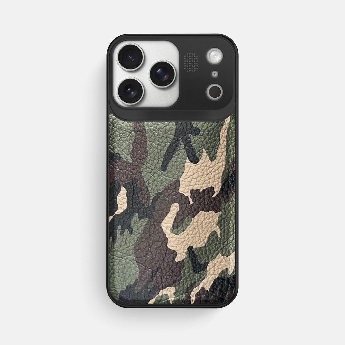 Metal Case For iPhone 17 Pro Max In Calf -1 | Camouflage-Black