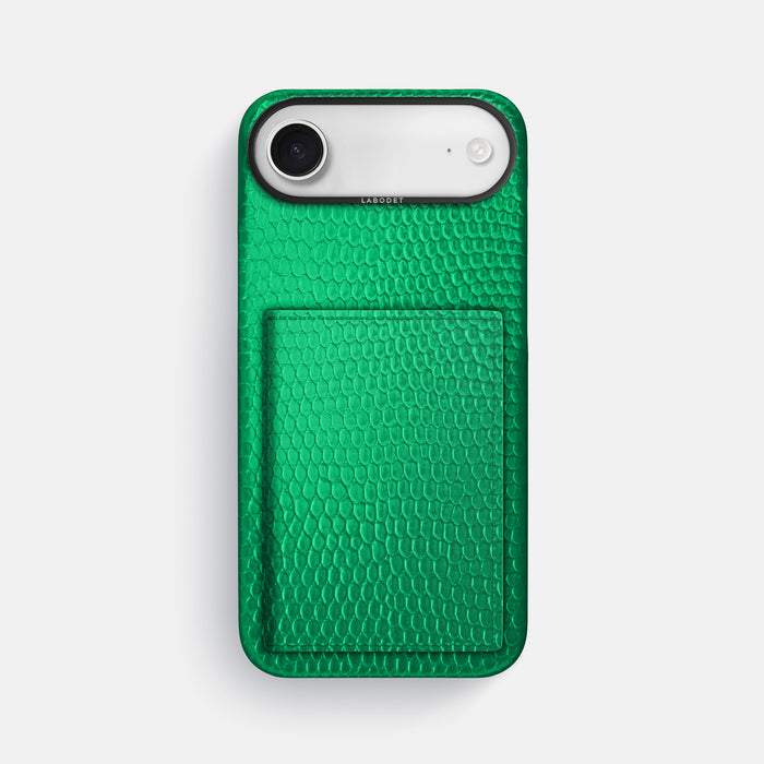 Bi-Fold Case For iPhone 17 Air In Lizard -1 | Apple-Green-Black