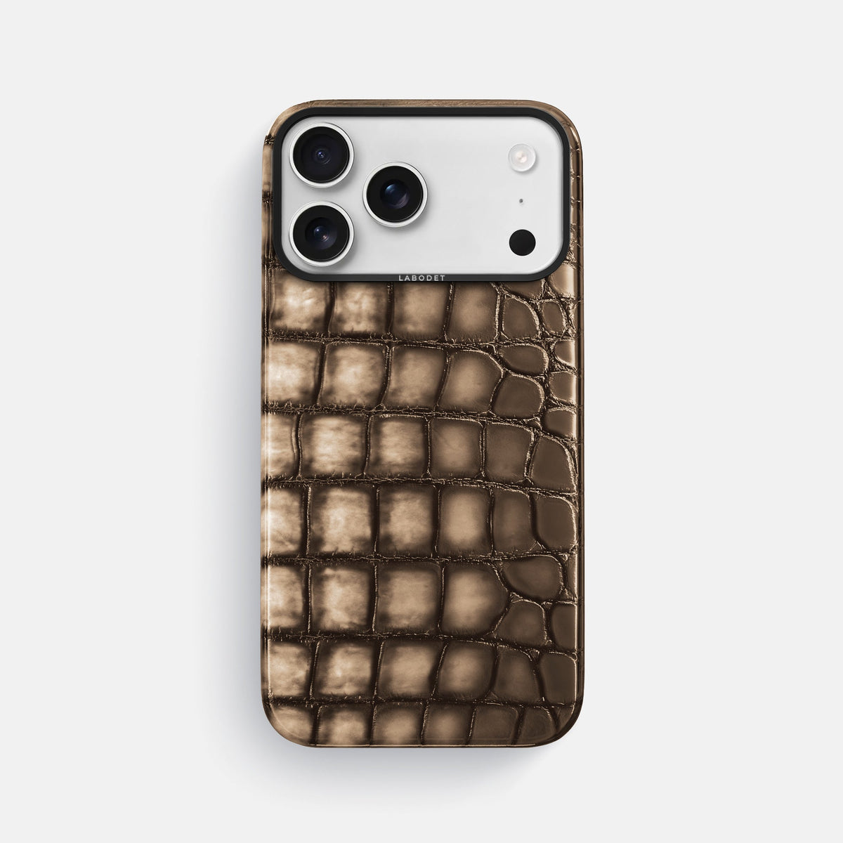 Classic Case For iPhone 18 Pro Max In Patina Alligator -1 | Etoupe-Black