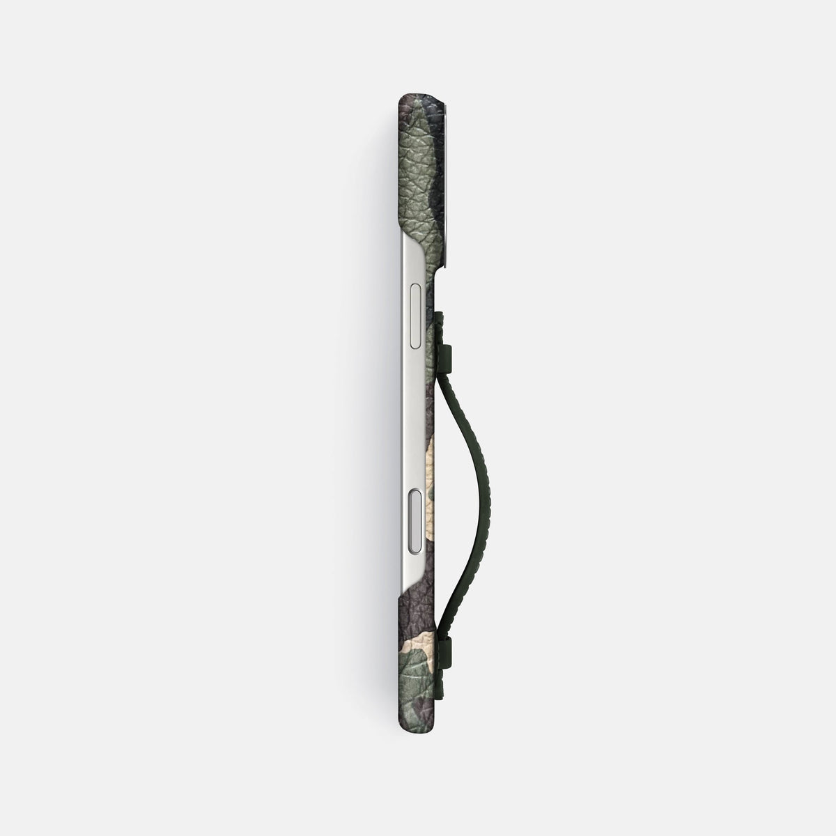 Center Handle For iPhone 18 Pro Max In Calf -2 | Camouflage-Steel