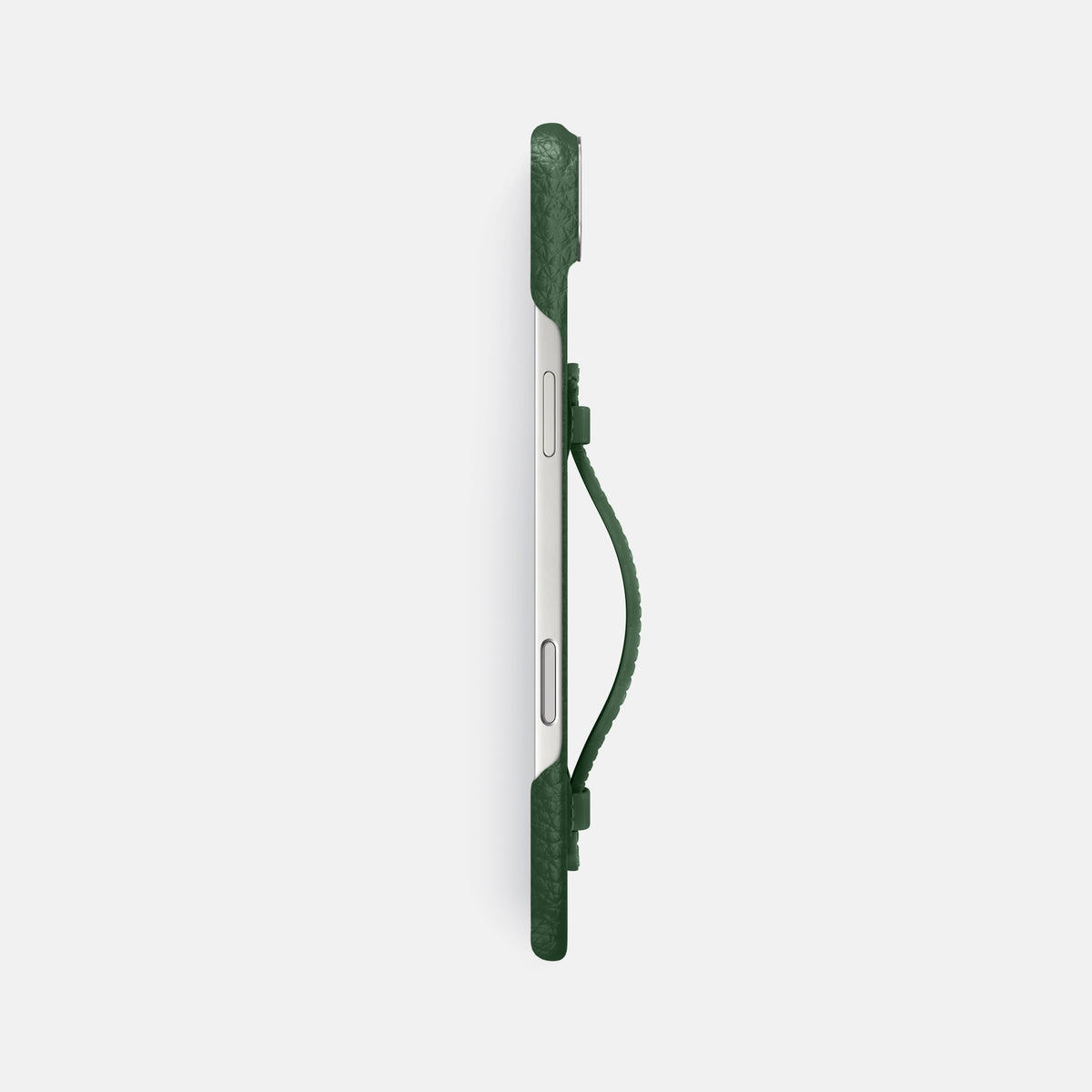 Center Handle For iPhone 17 Air In Calf -2 | Dark-Green-Steel