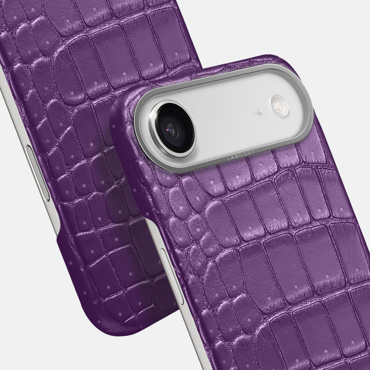 Classic Case For iPhone 17 Air In Porosus Crocodile -6 | Purple-Steel
