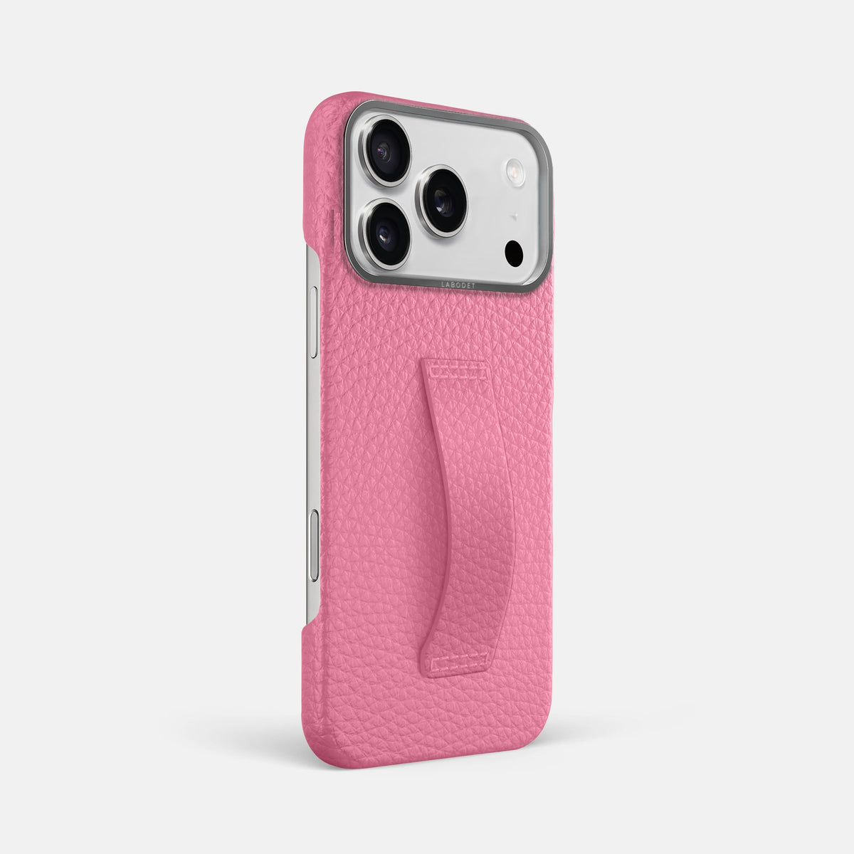 Finger Case For iPhone 18 Pro Max In Calf -2 | Pink-Steel