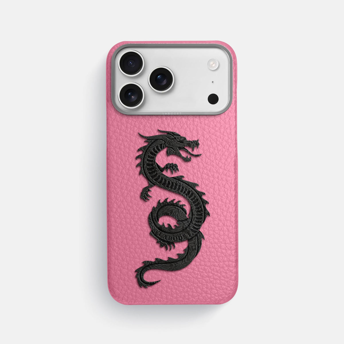 Classic Case With Carbon Dragon For iPhone 18 Pro Max In Calf -1 | Pink-Steel