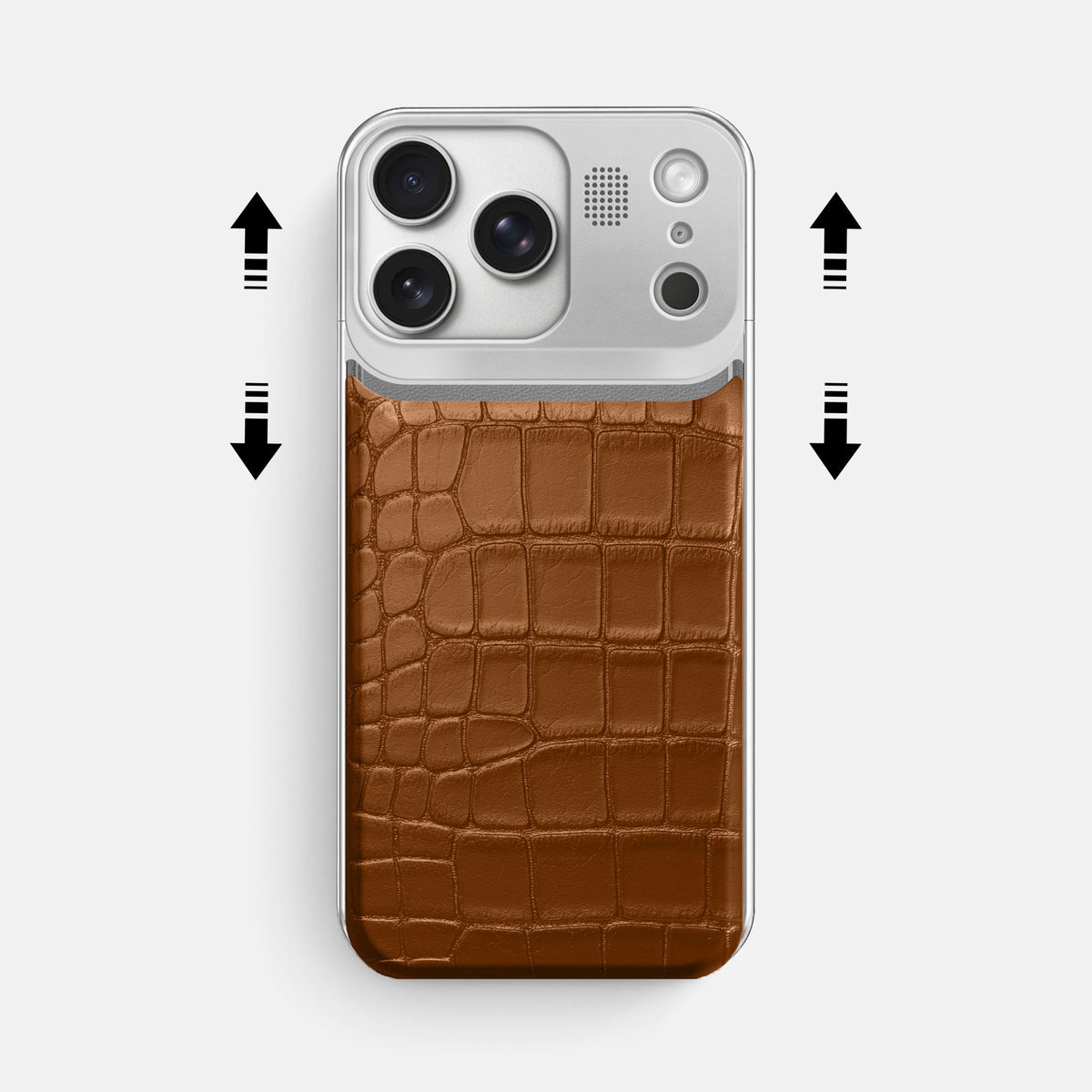 Metal Case For iPhone 18 Pro Max In Alligator -2 | Honey-Steel