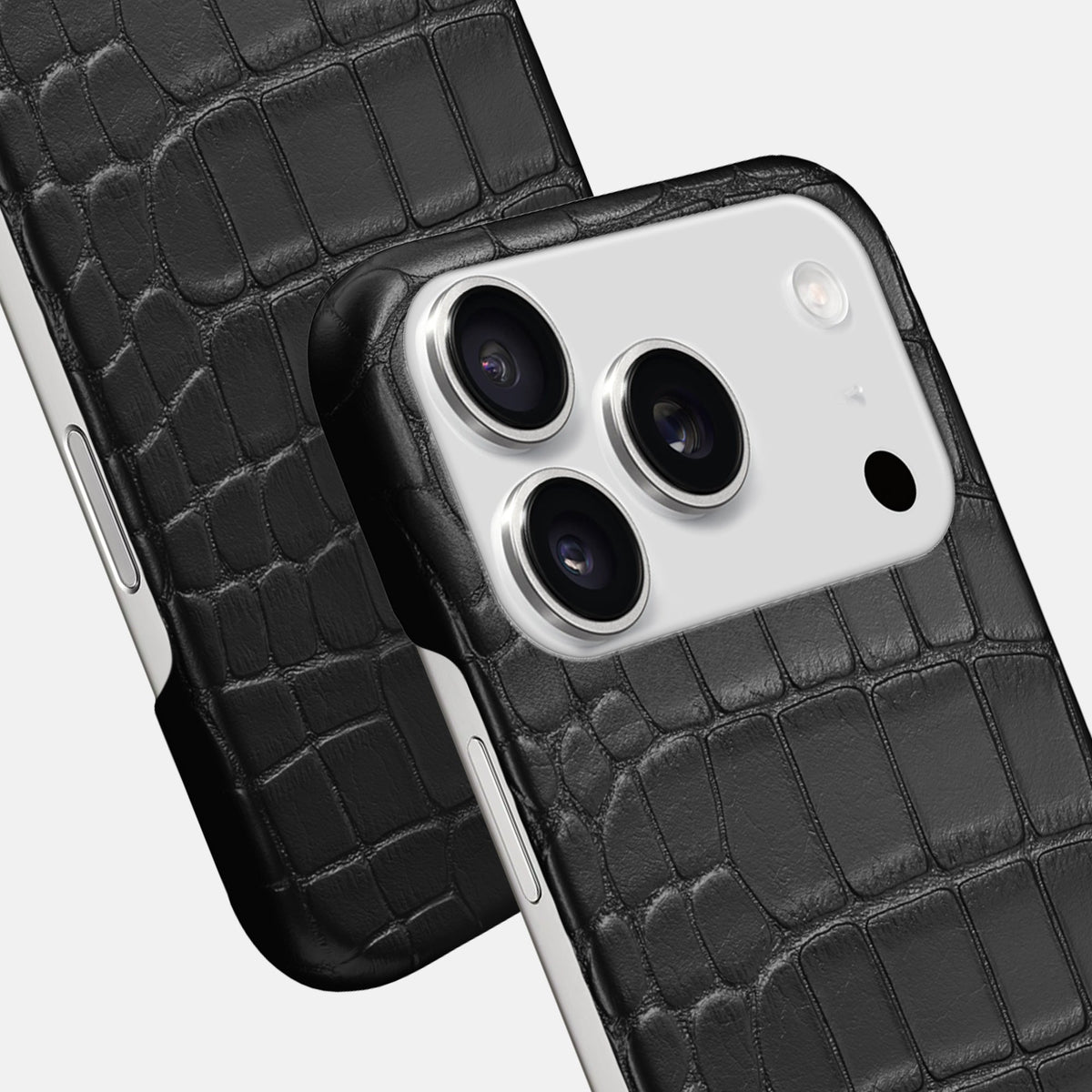 Slim Case For iPhone 18 Pro In Alligator -6 | Black