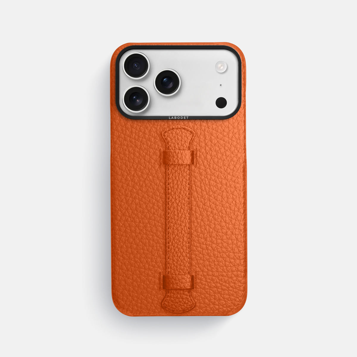 Center Handle For iPhone 17 Pro Max In Calf -1 | Orange-Black