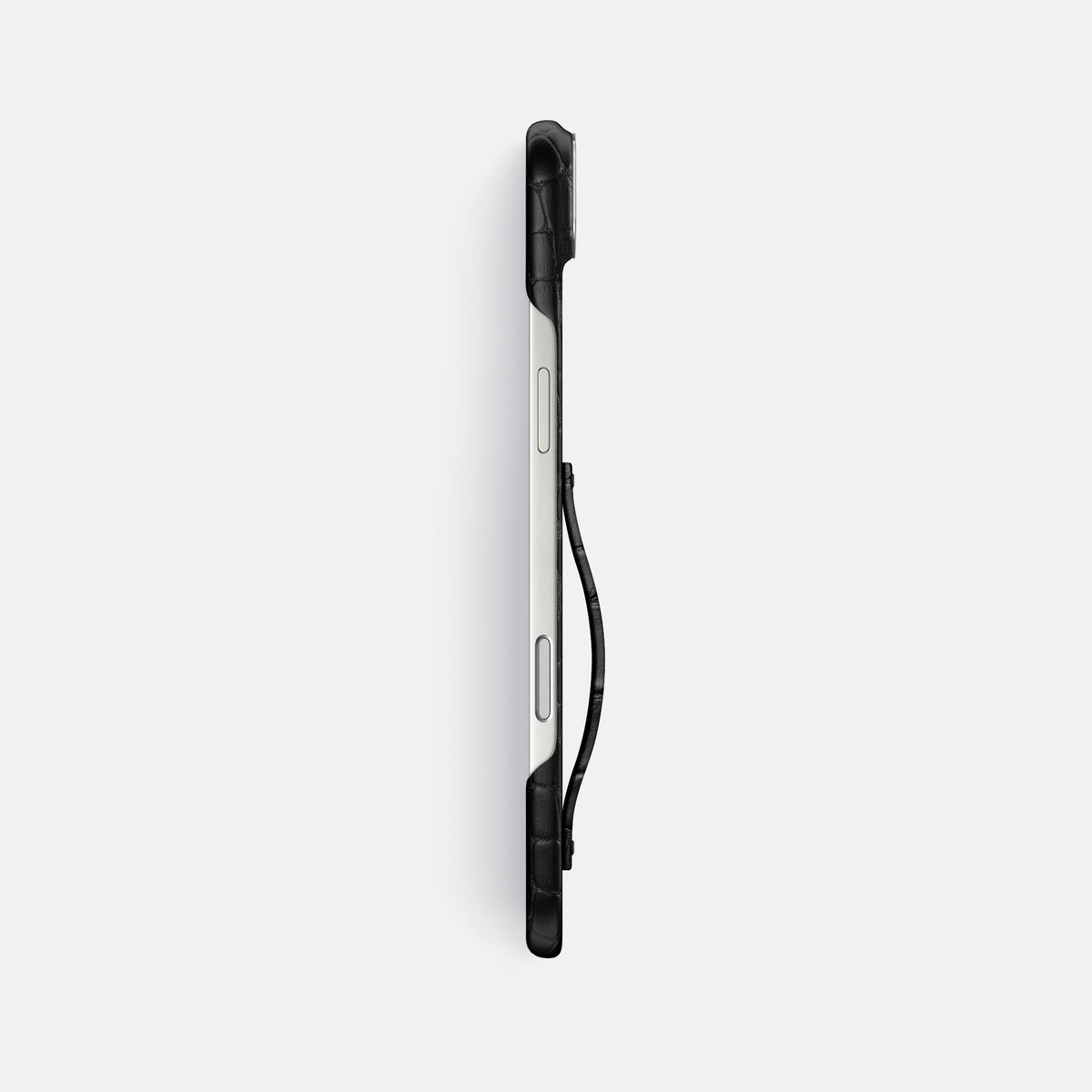 Finger Case For iPhone 17 Air In Alligator -3 | Black-Steel