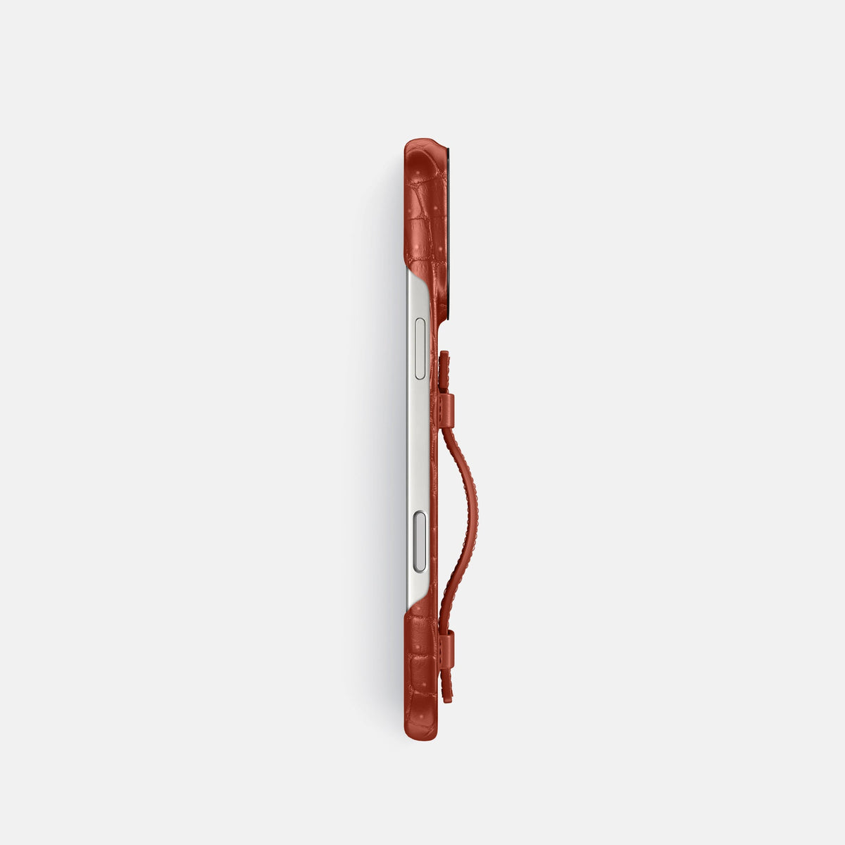 Handle Case For iPhone 18 Pro In Porosus Crocodile -3 | Mahogany-Brown-Black