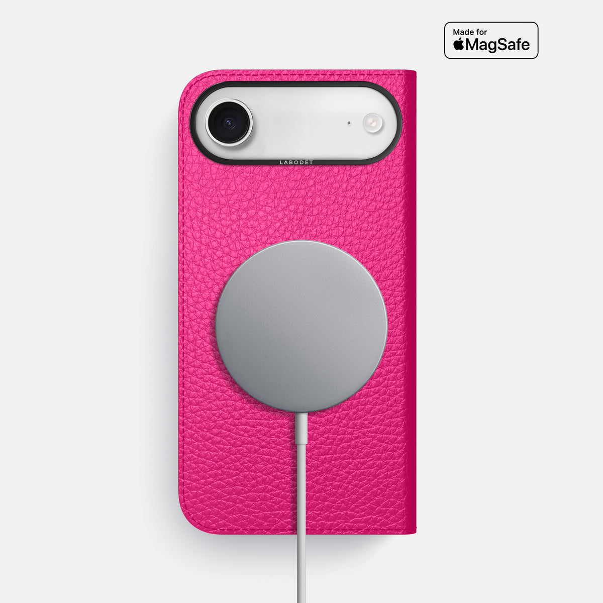Folio Case For iPhone 17 Air In Calf -3 | Magenta-Black