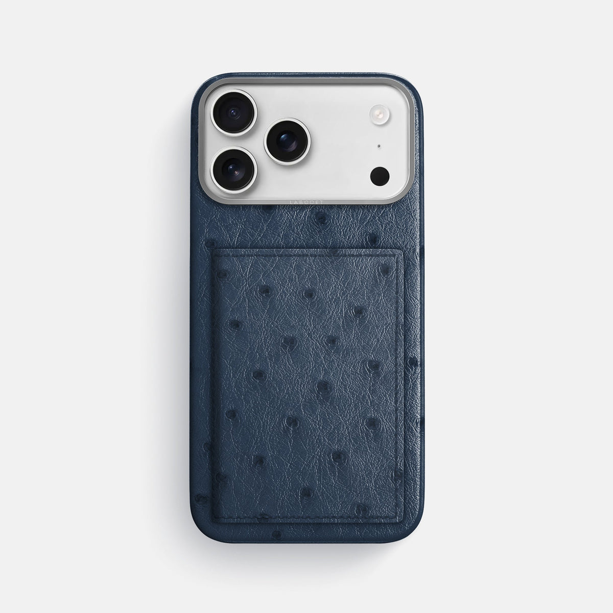 Bi-Fold Case For iPhone 18 Pro Max In Ostrich -1 | Navy-Blue-Steel