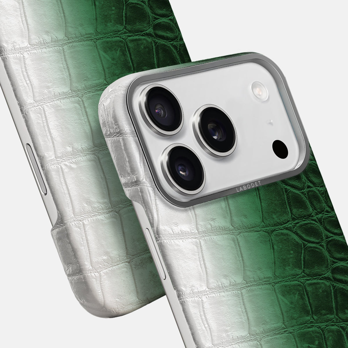 Classic Case For iPhone 18 Pro Max In Himalayan Crocodile -5 | Green-Steel