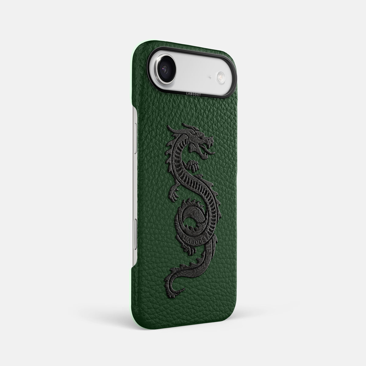 Classic Case With Carbon Dragon For iPhone 17 Air In Calf -2 | Dark-Green-Black