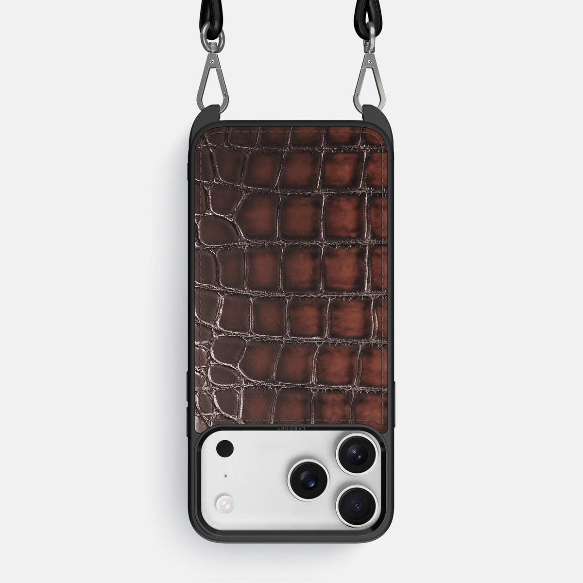 Crossbody Sport Case For iPhone 18 Pro Max In Patina Alligator -1 | Havana-Brown
