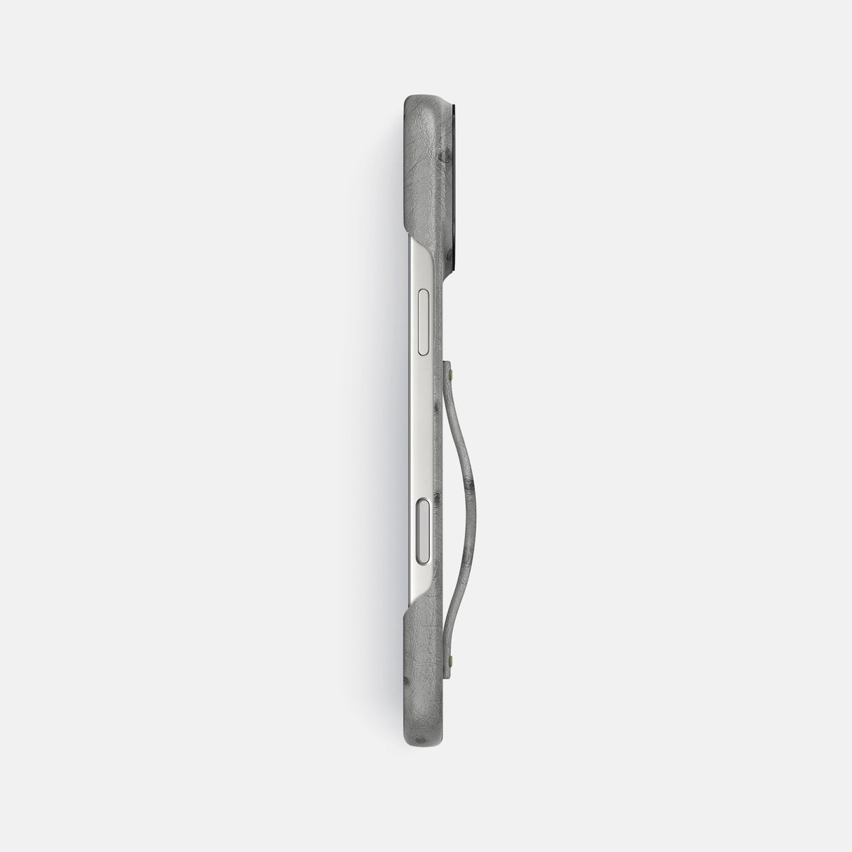 Finger Case For iPhone 17 Pro Max In Ostrich -3 | Silver-Black