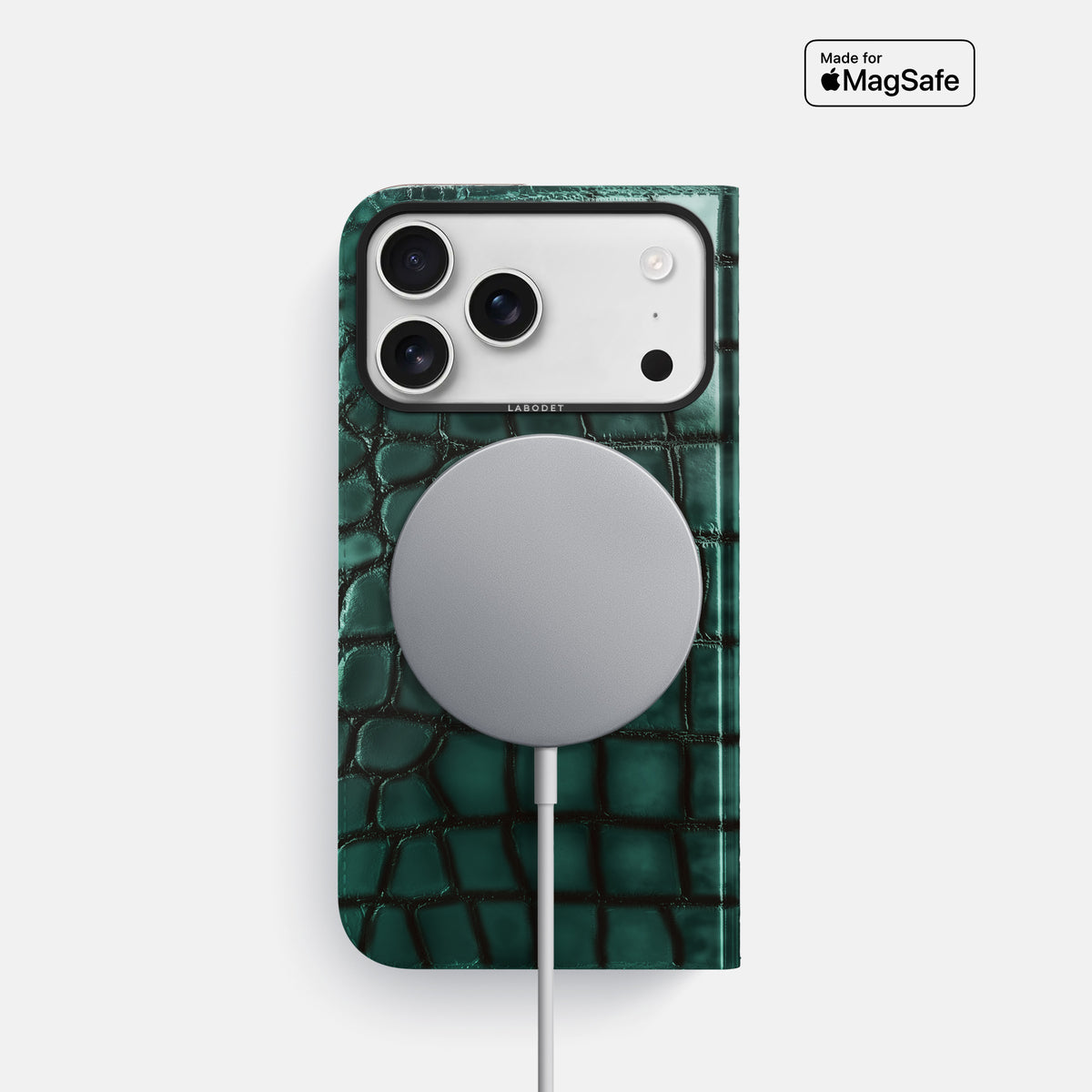 Folio Case For iPhone 17 Pro In Patina Alligator -3 | Green-Black