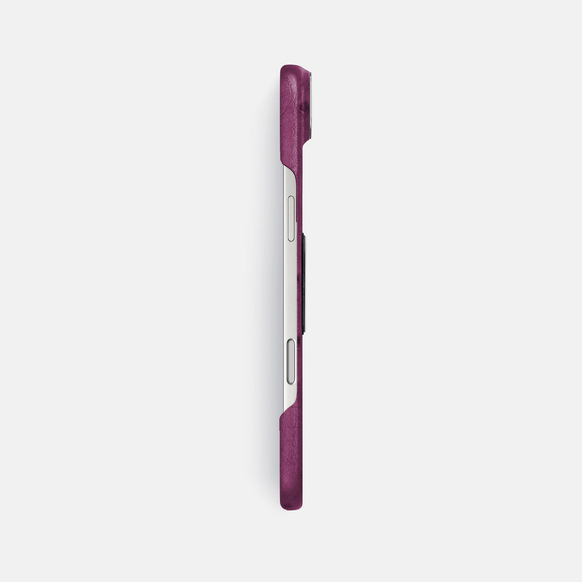 Classic Case With Titanium Skull For iPhone 17 Air In Ostrich -3 | Purple-Steel
