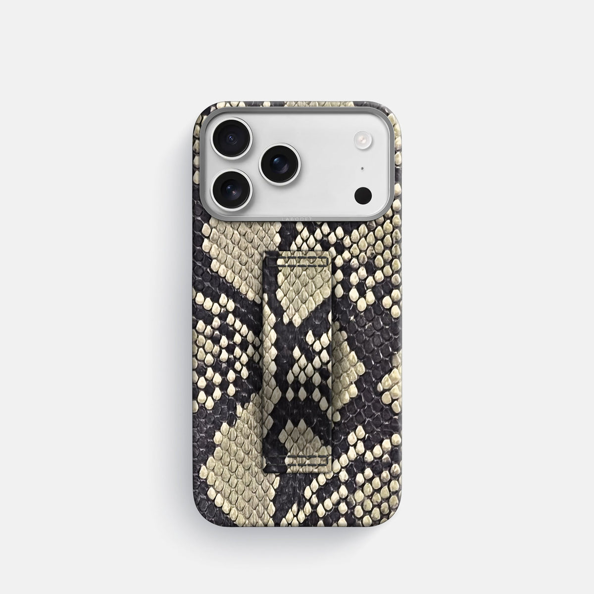 Finger Case For iPhone 18 Pro In Deluxe Python -1 | Savannah-Steel
