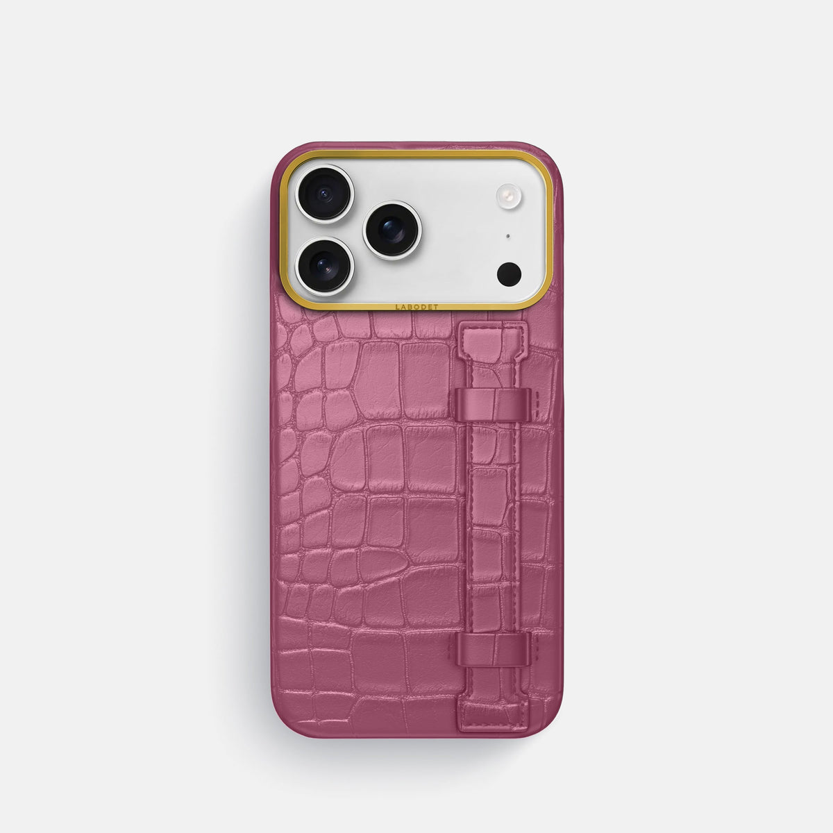 Handle Case For iPhone 18 Pro In Alligator -1 | Pink-Lagoon-Gold