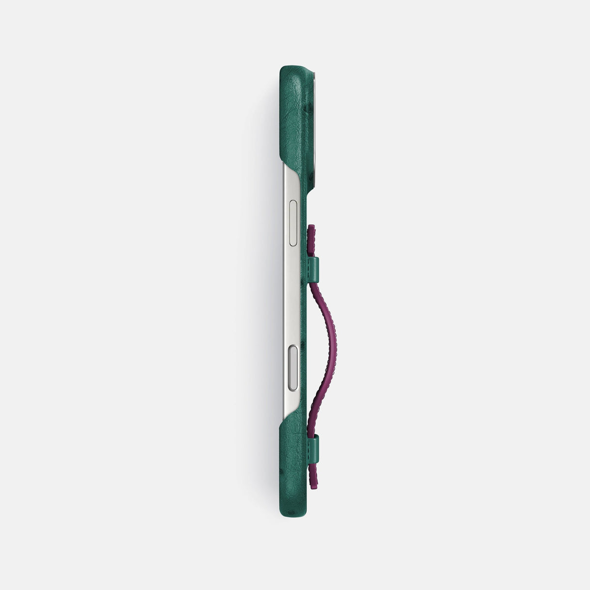 Handle Case Coloré For iPhone 18 Pro Max In Ostrich -3 | Forest-Green-Steel