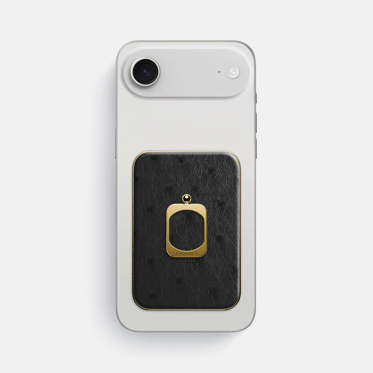 MagSafe Ring For iPhone 17 Air In Ostrich -2 | Black-Gold